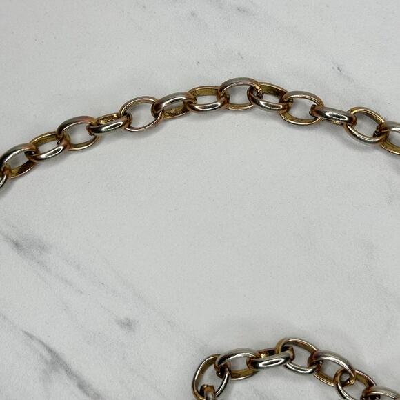 Chunky Concho Gold Silver Tone Chain Belt One Size (OS) ✨ - Picture 9 of 11